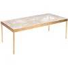 Leilani Palm Leaf Coffee Table - Gold Leaf/Glass - Safavieh - image 4 of 4