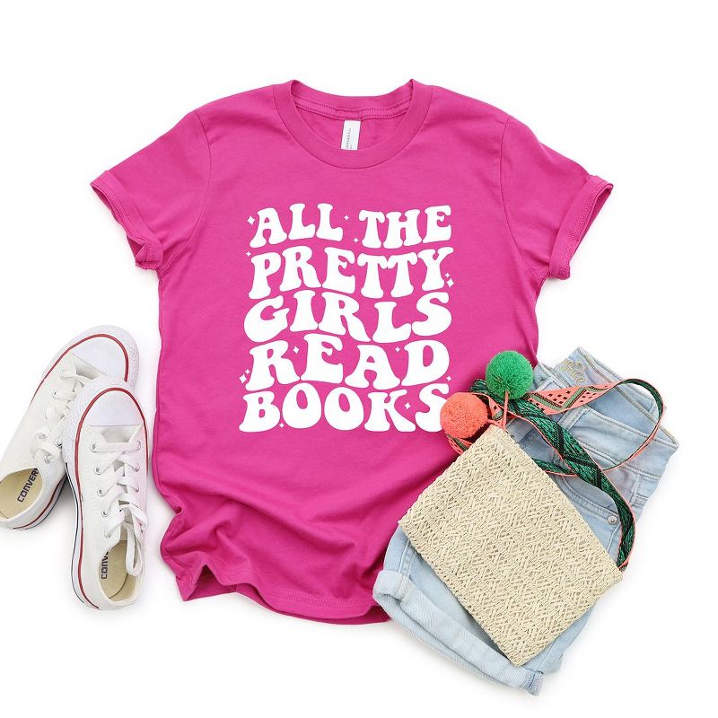 The Juniper Shop Pretty Girls Read Books Youth Short Sleeve Tee, 2 of 3