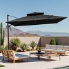 Crestlive Products 11FT Square Double Top Patio Offset Cantilever Umbrella With Base Set UV30+ Outdoor 360° Rotation 6 Heights Adjustable - 3 of 4