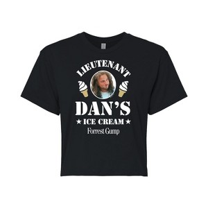 Women's - Forrest Gump - Lieutenant Dan's Ice Cream Cropped Graphic T-Shirt - 1 of 4