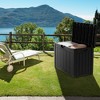 Decksplore 45-Gallon Outdoor Storage Box Deck Box Indoor Outdoor Use, Waterproof Resin Storage Bin with Lockable Lid - 3 of 4