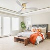52 Inch Low Profile Ceiling Fan DC 3 Solid Wood Fan Blade Noiseless Reversible Motor Remote Control Without Light - 2 of 4