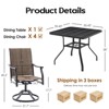 Maggift Patio Seating Sets, 5-Piece Outdoor Table and Chairs Set, with Swivel Chairs, Patio Table, Paded, for Poolside, Gray, 25.2"*25.2"*48.6" - 2 of 4