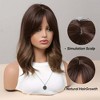 Jessie's Wig 14 Inch Short Wavy Synthetic Wigs Dark Brown 1 Pc/Pack - 2 of 4