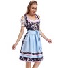Women's 3 - Piece Floral Contrast Mini Dress Set, Festival Themed Casual Outfit for Parties and Gatherings - 4 of 4