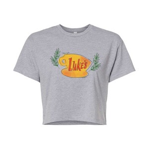 Women's - Gilmore Girls - Luke's Coffee Cup Cropped Graphic T-Shirt - 1 of 4