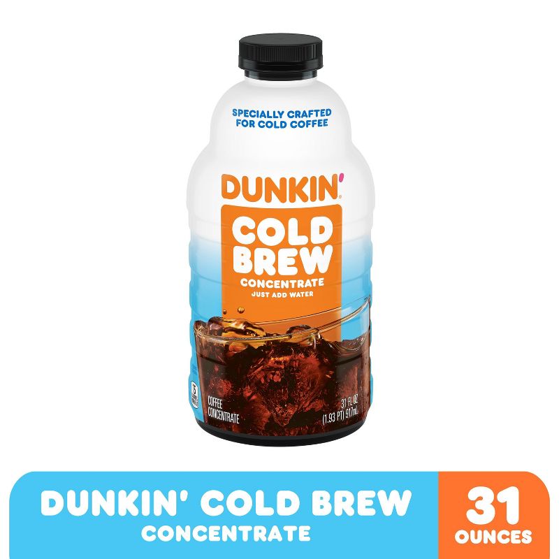 Dunkin Cold Concentrate Original Medium Roast Coffee - 31oz, 3 of 8