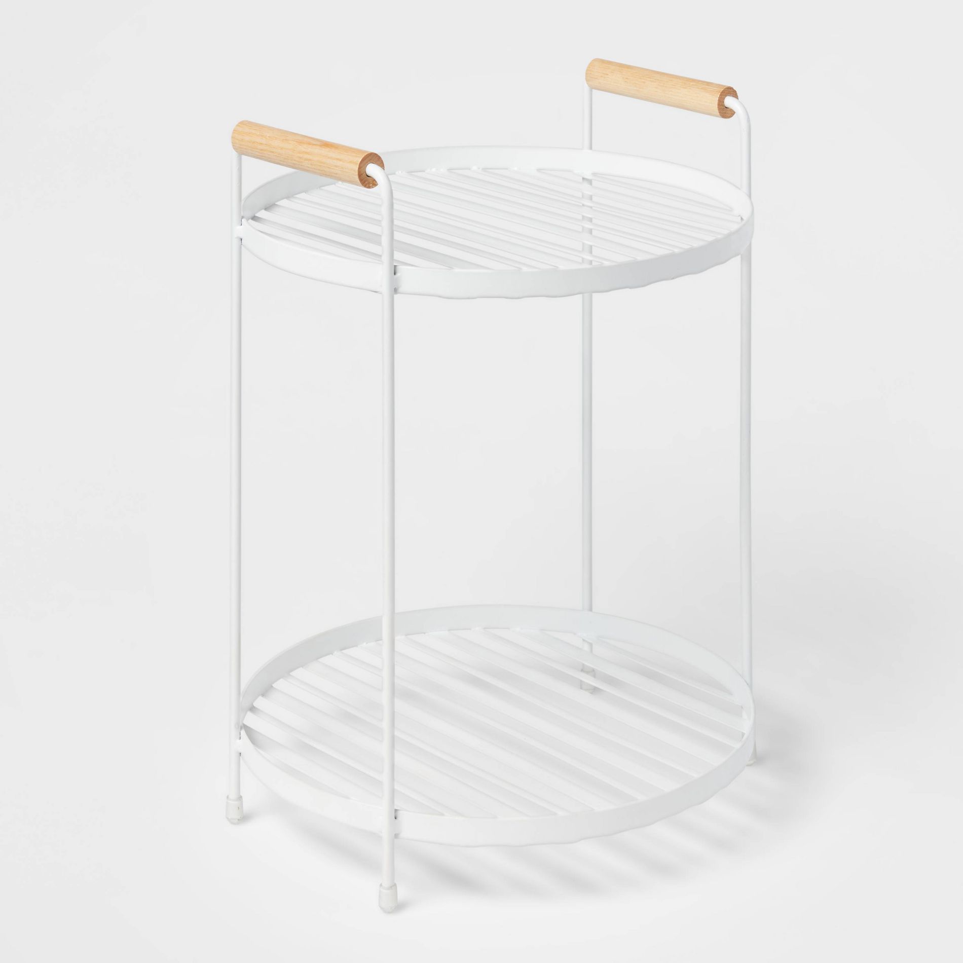 Round Vanity Organizer with Wood Handles - Brightroom™