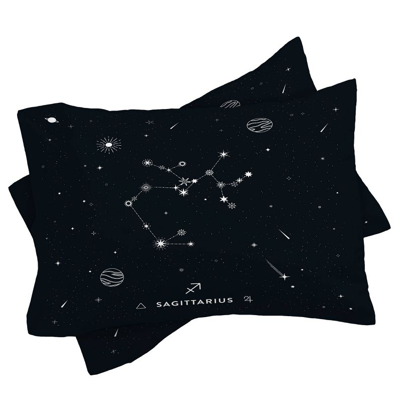 Cuss Yeah Designs Sagittarius Star Constellation Comforter Set - Deny Designs, 4 of 9