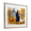 Stupell Industries Witch Cat Autumnal Farm Framed Print Under Glass Art, Brown, 23" x 17" - 2 of 4