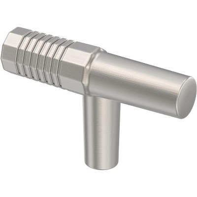 attop 6 Pack Brushed Satin Nickel Cabinet Knobs, 2 Inch(50mm) Cabinet Hardware T Bar Knobs for Cabinets and Drawers