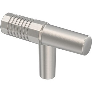 attop 6 Pack Brushed Satin Nickel Cabinet Knobs, 2 Inch(50mm) Cabinet Hardware T Bar Knobs for Cabinets and Drawers - 1 of 4