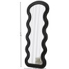 Full Length Wavy Floor Mirror with Stand, Decorative Wall Mirror for Bedroom, Dressing Room, Modern Framed Mirror-The Pop Home - 3 of 4