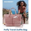 Large Travel Duffel Bag with Shoe Compartment, Puffer Carry-On Gym Weekender Bag - 3 of 4