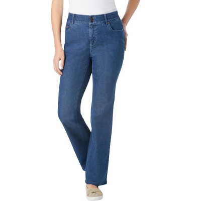 Woman Within Women's Plus Size Secret Solutions; Tummy Smoothing Bootcut Denim Jean