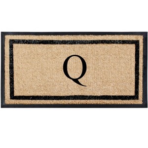 A1HC Natural Coir & Rubber Doormat for Outdoor Indoor Entrance, Long Lasting Easy to Clean Front Door Mat 24x48, Monogrammed - 1 of 4