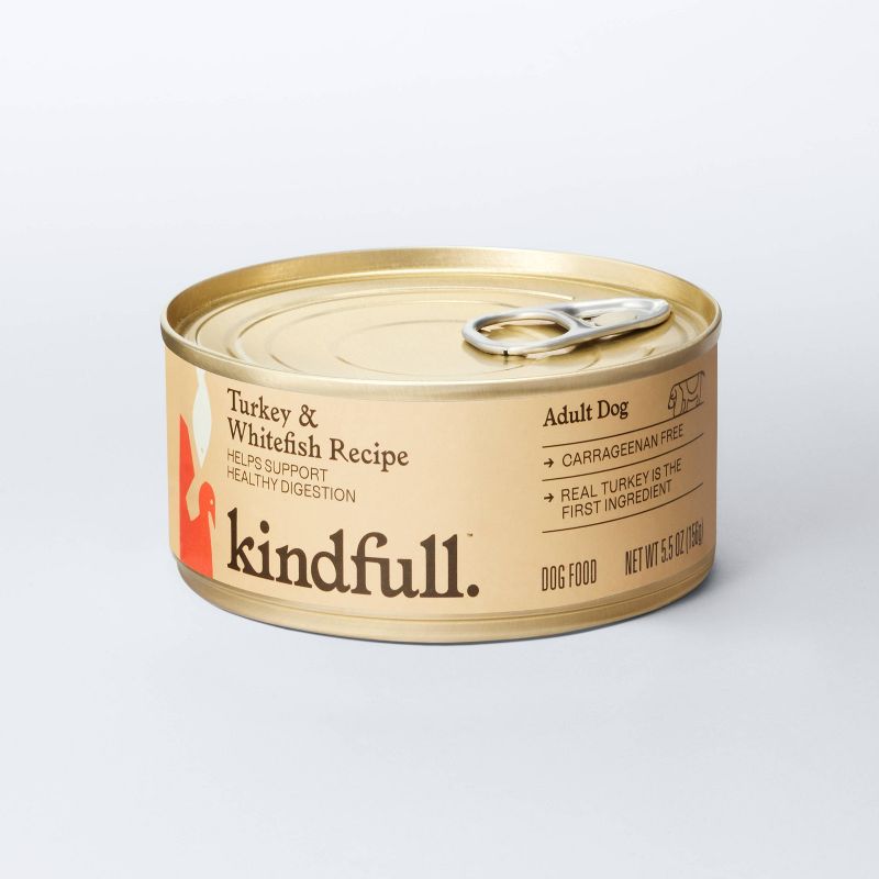 Turkey and White Fish Recipe for Healthy Digestion Adult Wet Dog Food - Kindfull™, 1 of 7