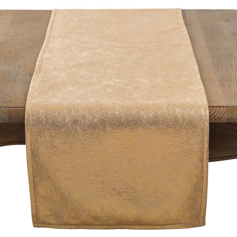 Gold Shimmer Solid Table Runner - Saro Lifestyle, 3 of 4
