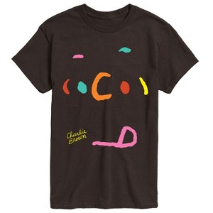 Men's - Peanuts - Charlie Face Color Short Sleeve Graphic T-Shirt - 1 of 4