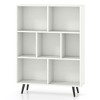 PDTEND Modern 3-Tier 7-Cube Bookcase with 4 Metal Legs - 2 of 4