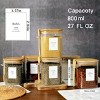 BRINJOY 6 Pcs Square Glass Jar with Bamboo Lid and Spoon - 27 oz Large Sugar Container with 148 Labels - with Wooden Lids Hold Coffee, Tea, Candy - 4 of 4