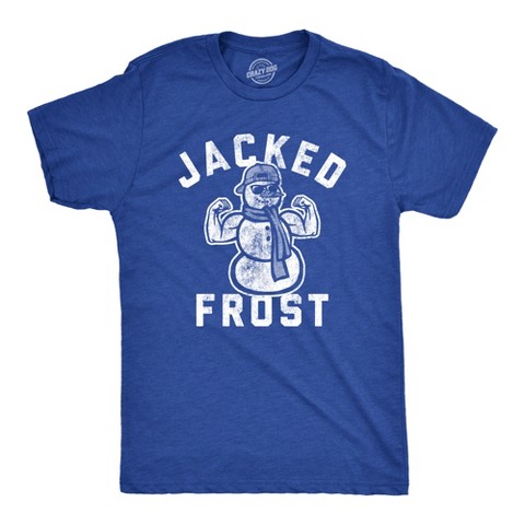 Мужские футболки Crazy Dog T-Shirts, Inc. Mens Jacked Frost T Shirt Funny Christmas Party Winter Novelty Graphic Tee for Men - Crazy Dog Men's T Shirt Gift For Christmas Royal XXL