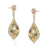 Guili Gold Plated Cubic Zirconia Dangle Earrings – A Dazzling Expression of Vibrant Color, Elegance, and Timeless Sophistication for Any Occasion - 3 of 3