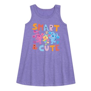 Girls' - Blue's Clues & You! - Smart & Cute Graphic Sleeveless Aline Dress - 1 of 2