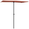 vidaXL Garden Parasol Terracotta Polyester, Aluminum Medium - 3 of 4