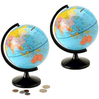 Waypoint Geographic Globe 5.6" Coin Bank, Pack of 2