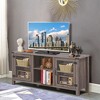 Costway TV Stand Entertainment Center for TV's up to 65'' w/ Storage Cabinets Deep Taupe - 3 of 4