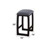 Vynxaria Fabric & Weathered Espresso Counter Height Stool ¨C Rustic Elegance Meets Modern Design - 2 of 3