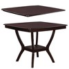 Royal Hampton Square Shaped Wooden Counter Height Table With Bottom Shelf Brown - 3 of 4
