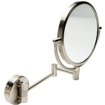 ALFI ABM8WR-BN 8Inch Round Wall Mounted 5x Magnify Cosmetic Mirror