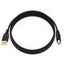 Monoprice USB 2.0 Cable - 6 Feet - Black | USB Type-A Male to USB Type-B Male, 28/24AWG with Ferrite Core, Gold Plated - 2 of 4