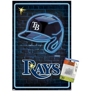 Trends International MLB Tampa Bay Rays - Neon Helmet 23 Unframed Wall Poster Prints - 1 of 4