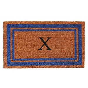 Calloway Mills 152971830A Blue Border 18 In. x 30 In. Monogram Doormat - 1 of 4