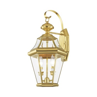 Livex Lighting Georgetown 2 - Light Wall Light in  Polished Brass