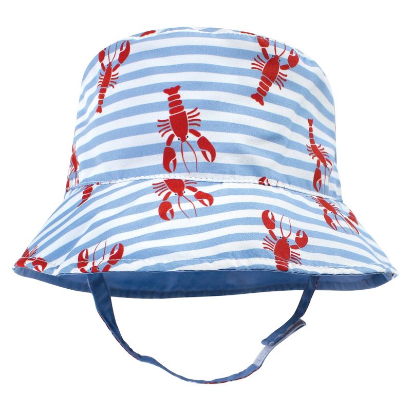 Hudson Baby Infant Boy Sun Protection Hat, Anchor Lobster, 4 of 8