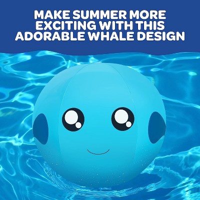 Aquamazing Giant Heavy Duty 16" Beach Ball for Kids & Adults, XL 4x Thicker PVC Durable Pool Float-Water Toy for Volleyball, Play, Summer Activity