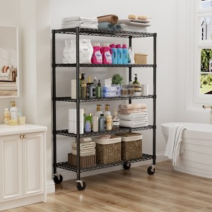Height-Adjustable Garage Wire Shelving Unit - 1 of 4