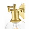 Elegant Lighting Davian 1 light Chrome and Clear swing arm wall sconce - 4 of 4
