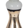 Glass Pillar and Taper Candle Holder with Curved Silhouette and Reflective Accents for Modern Decorative Display - 4 of 4