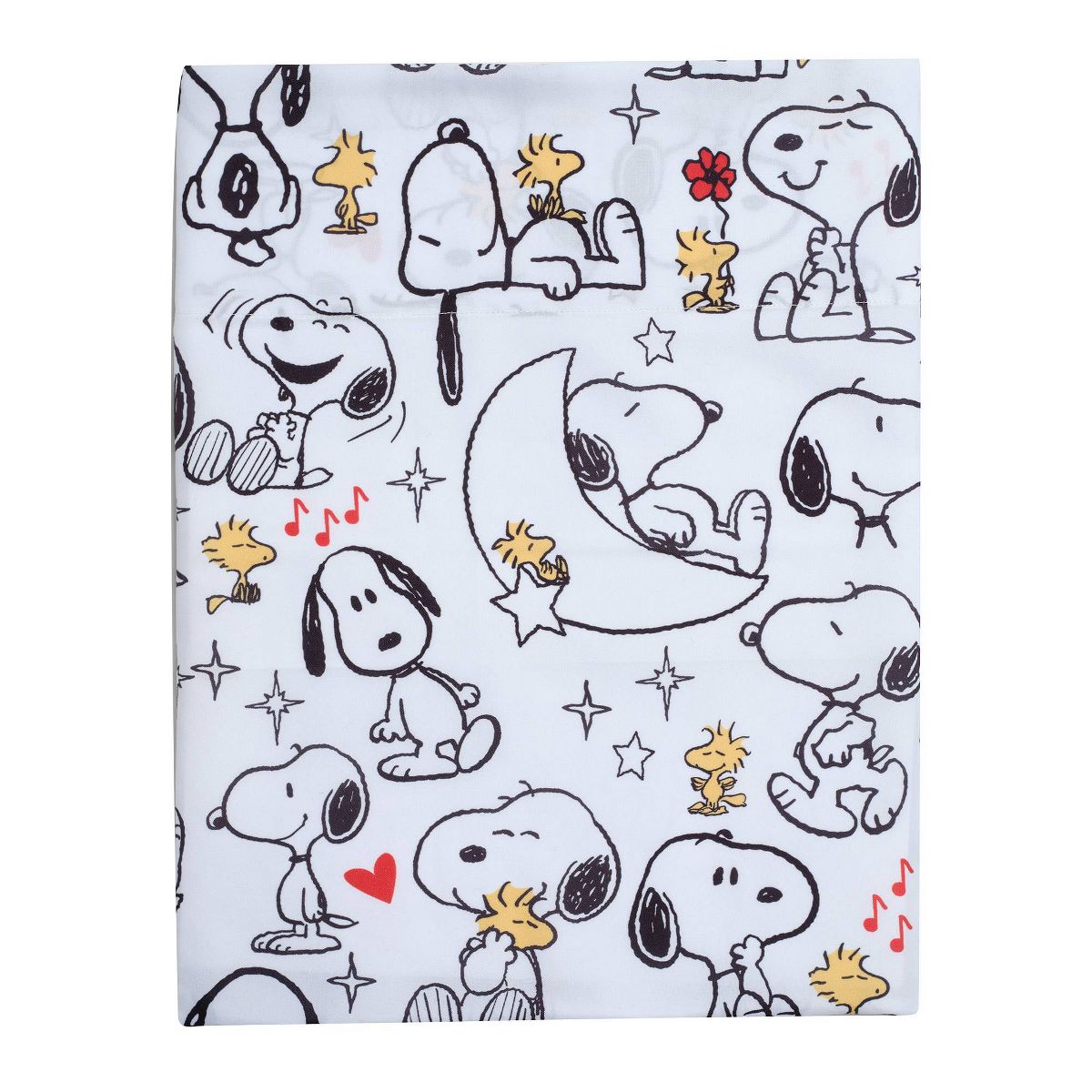 Lambs & Ivy 4pc Snoopy Love Toddler Bedding Set - Gray/Red/White - thumbnail 4