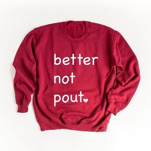 Simply Sage Market Women's Graphic Sweatshirt Better Not Pout Heart - 1 of 4