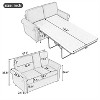 CIPACHO 57.9" Orisfur Pull Out Sofa Bed  Loveseat Sleeper with Twin Size Memory Mattress with Two USB Ports  Spaces, Brown - 4 of 4