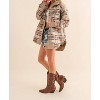 Women's Exclusive Aztec Shirt Jacket - Blue B - 2 of 3