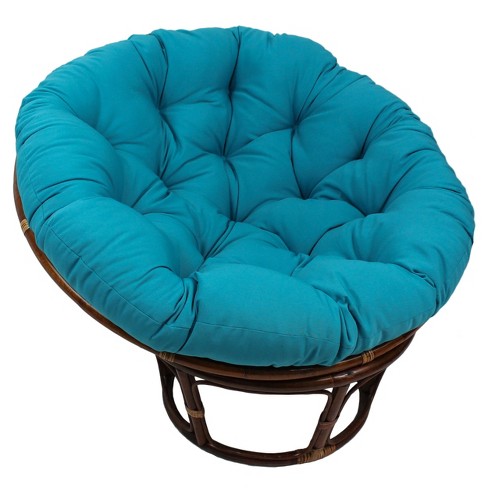 Blazing Needles Twill Papasan Cushion 1 Count Pack of 1 Aqua Blue