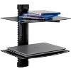 Mount-It! Floating Wall Mounted Shelf Bracket Stand for AV Receiver, Component, Cable Box, PlayStation5, Projector | 2 Black Tinted Tempered Glasses - 2 of 4