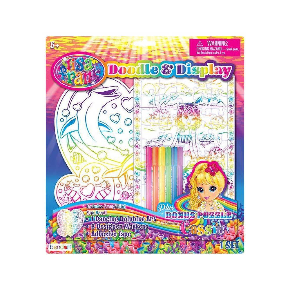 (Case of 6) Bendon Lisa Frank Dancing Dolphins Doodle and Display